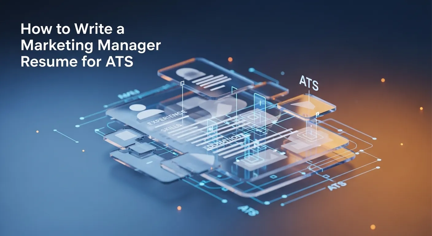 Illustration for How to Write a Marketing Manager Resume for ATS